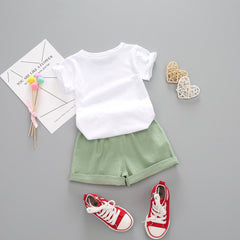 Toddler Baby Girls Summer Short Sleeve Outfits 2 Pcs Sets