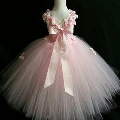 Kid Flowers Girls Tutu Elegant Wedding Birthday Party Gown Dress