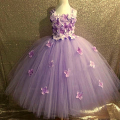 Kid Flowers Girls Tutu Elegant Wedding Birthday Party Gown Dress