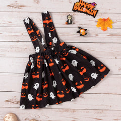 Kids Baby Girl Skirt Halloween Print 3 Pcs Sets
