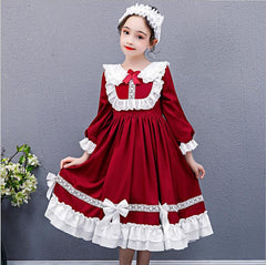 Girls  Kids Party Lolita Princess Elegant Christmas Dress 5-12 Years