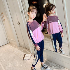 Kids Girls Sport Suit Long Sleeve Top & Bottoms Casual 2 Pcs for 2-12 Years