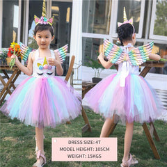 Kid Baby Girls Unicorn Birthday Tutu Sequin Dress