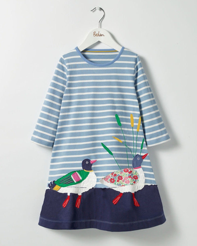 Baby Girl Dress Long Sleeve Shirt Casual Autumn Dresses 1-7Y
