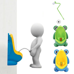 Baby Boy Potty Toilet Training Frog Wall-Mounted Vertical Urinal