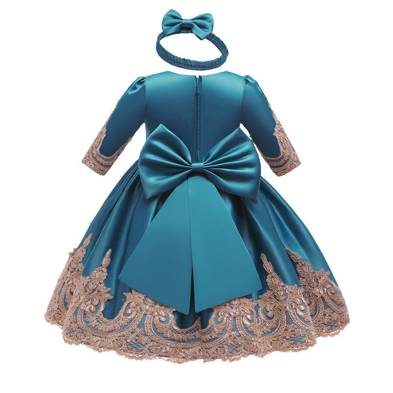Kid Baby Girl Bow Princess Evening Spring Dresses