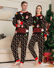 Family Printed Letter Christmas Parent Child Pajamas
