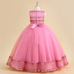 Kid Girl Princess Peng Gauze Piano Playing Dresses