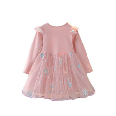 Kid Baby Girls Spring Autumn Fashion Gauze Casual Dresses