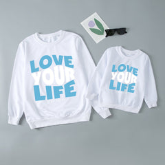 Family Matching Parent-child Father-son Round Neck Long Sleeves Shirts