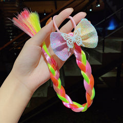 Kid Girl Cartoon Hair Accessories Candy Braided Hair Wig Headwears