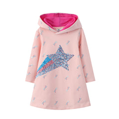 Kid Baby Girls Spring Sequins Long Sleeves Dresses