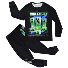 Kid Boy Cuhk Household Long Sleeve Suit Pajamas