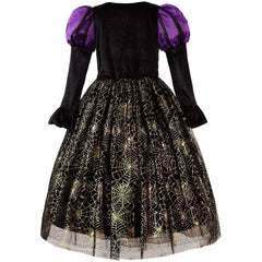 Kid Girl Halloween Witch Parties Dresses