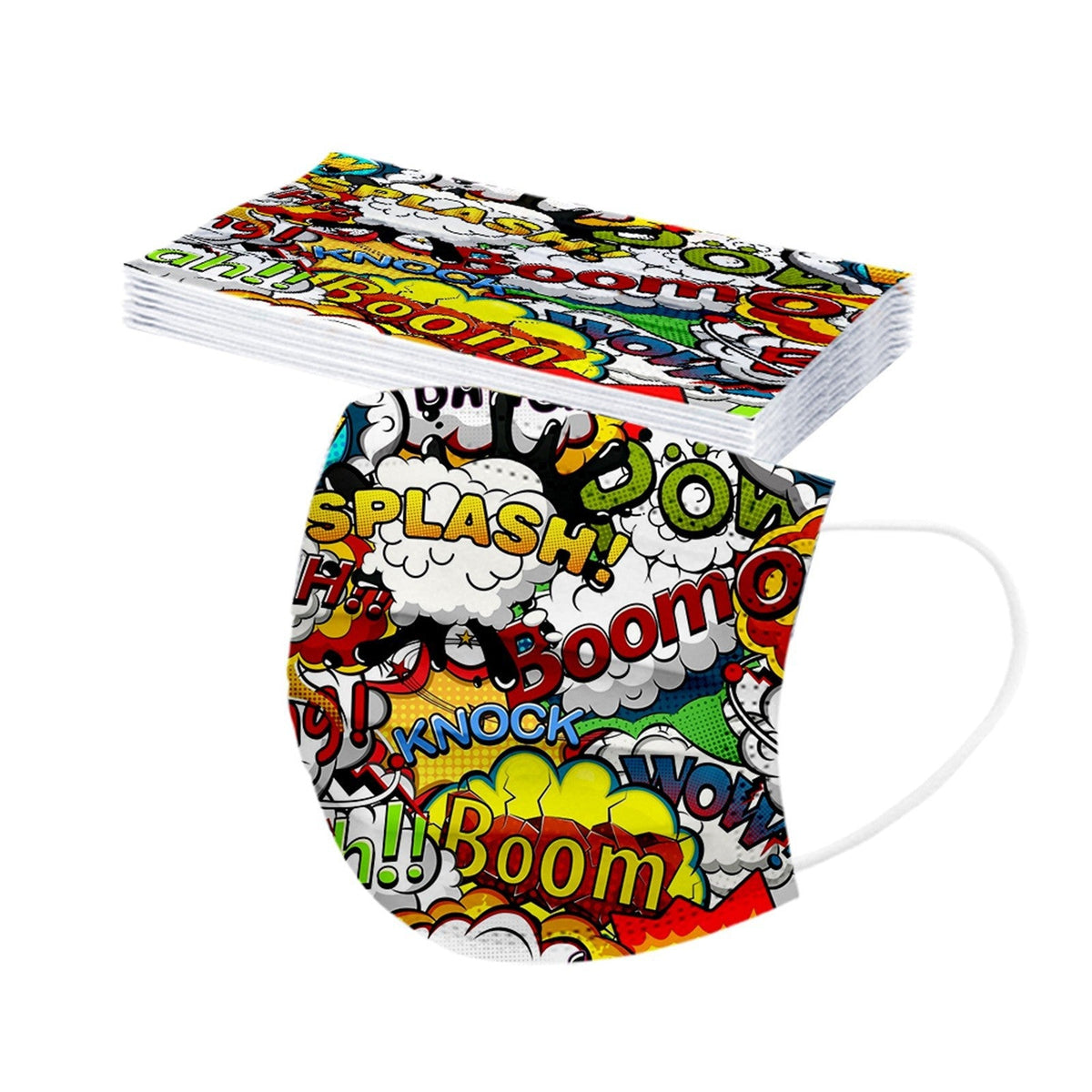 Kid Disposable Cartoon Series Spiny  Non-woven Fabric Three Layers Masks 10 Pcs