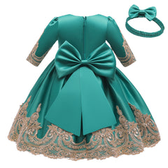 Kid Baby Girl Bow Princess Evening Spring Dresses