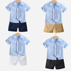 Baby Boys Casual Set Short Sleeve Handsome Summer Outfit 2 Pcs Sets