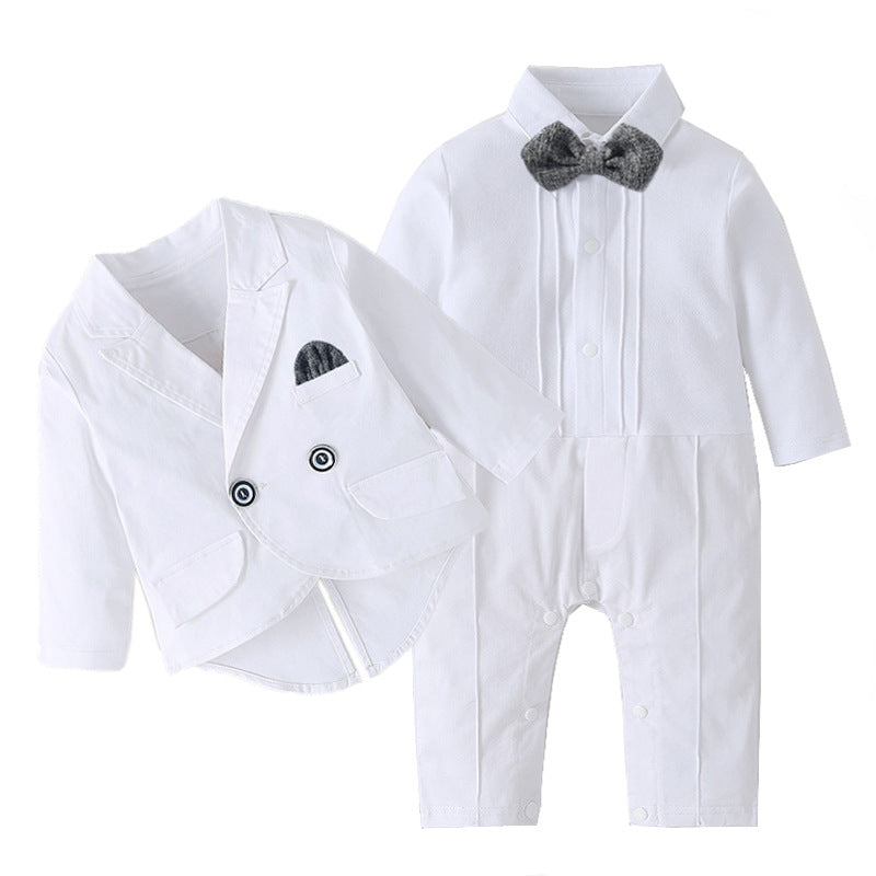 Baby Boy Suit Jumpsuit Gentleman Tuxedo 2 Pcs Sets