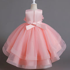 Kid Girl Princess Summer Fluffy Gauze Dress