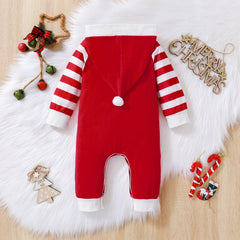 Baby Girl Jumpsuit Christmas Stripe Mosaic Printed Alphabet Rompers