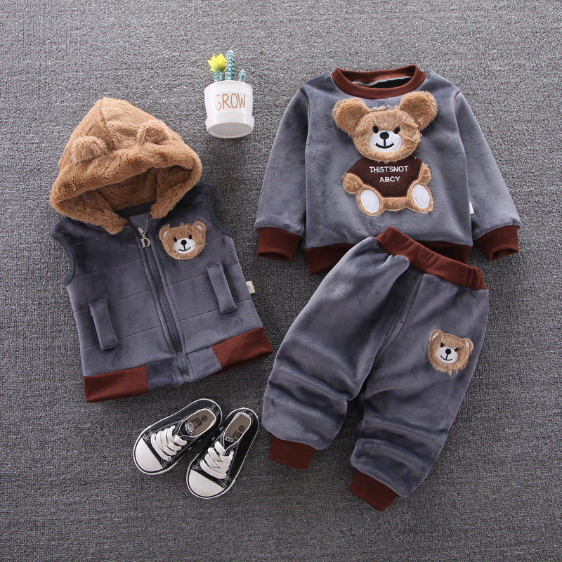 Baby Boys Girls Spring Winter Fashionable Casual 3 Pcs Sets