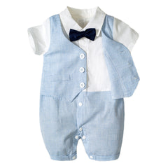 Baby Boy Gentleman Suit Climbing Suit With Hat 2 Pcs Sets