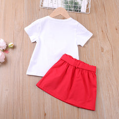 Baby Girl Love Pearl Short Sleeve  Summer New 2 Pcs Set