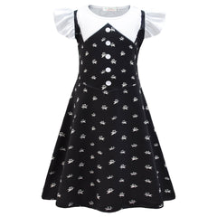 Kid Adams Family Cosplay Black Wednesday Dresses
