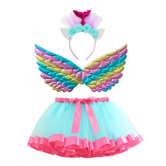 Kid Baby Girl Half Mesh Tutu Performance Party Lined Skirts