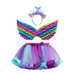 Kid Baby Girl Half Mesh Tutu Performance Party Lined Skirts