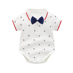 Baby Boy Climbing Suit Triangle Gentleman 3 Pcs Sets