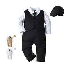 Baby Boy Harley Long Sleeve Secret Button Crawl 2 Pcs Sets
