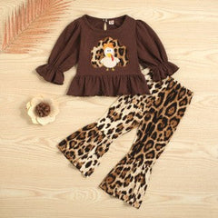 Kid Baby Girls Valentine's Day Set Love Letters Full Printed 2 Pcs Sets