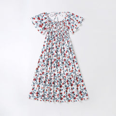 Family Matching Parent-child Flower Print Swing Dress