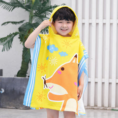 Kid Baby Bath Towel Microfiber Cotton Hooded Beach Soft Poncho Pajamas