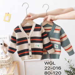 Kid Boy Striped Sweater Cardigan