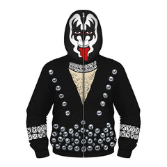 Kid Boy 3D Printed Cosplay Masked Long Sleeve Coats