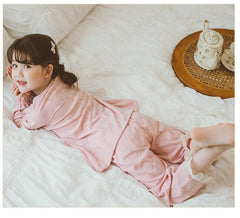 Kid Girl Long Sleeved Autumn Thin Long Sleeved Pajamas
