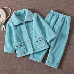 Kid Baby Boy Girl Flannel Coral Velvet Thickened Pajama