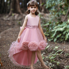Kid Girl Princess Flowers Tails Piano Performance Dresses