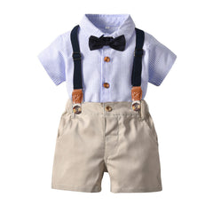 Baby Boy Suit Summer Short Sleeved Striped Fashion 2 Pcs Sets