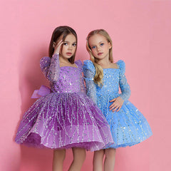 Kid Girl Princess Sequin First Birthday Tutu Dresses
