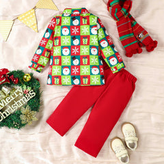 Kid Baby Boy Europe America Cute Christmas Autumn 2 Pcs Sets