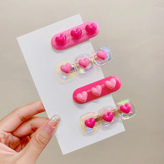 Kid Girl Heart Hair Clip Duck Clip Headpiece Hair Accessory Headwear