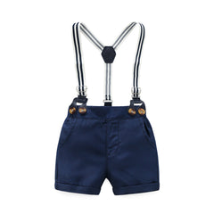 Baby Boy Climbing Suit Triangle Gentleman 3 Pcs Sets