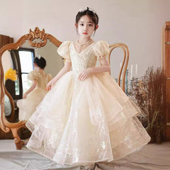 Kid Girl Princess Host Pengpengsha Piano Dresses