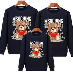 Family Matching Parent-child Fashion Uniform Sports Hoodie