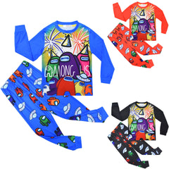 Kid Boy Cuhk Home Suit Long Sleeved Game Pajamas