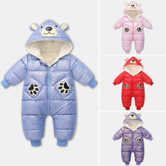 Baby Conjoined Eiderdown Cotton-padded Thickened Jumpsuit Romper