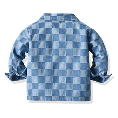 Kid Baby Boy Cowboy Coat Spring Neuter Long Sleeve Leisure Coats